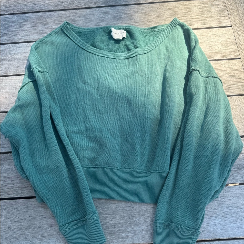 American Eagle Outfitters Teal Crew Neck Sweater